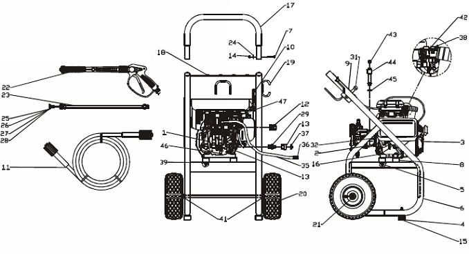 coleman powermate power washer pw0912400.01 replacement parts